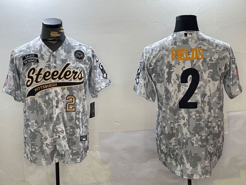 Men Pittsburgh Steelers #2 Fields Nike Arctic Camo 2024 Salute to Service Limited NFL Jersey style 5->pittsburgh steelers->NFL Jersey